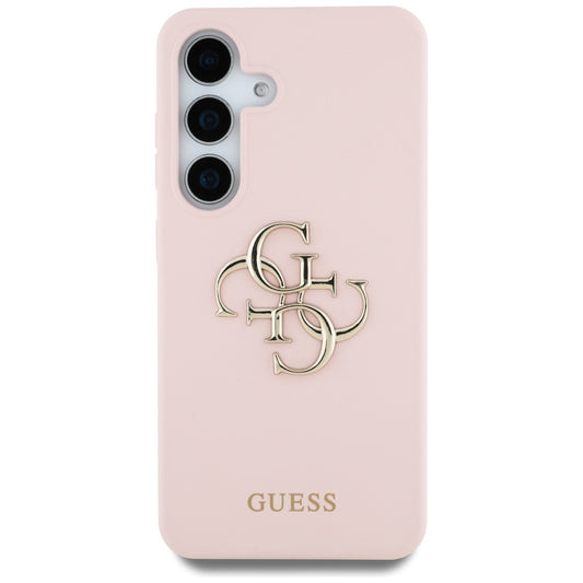 Capa para Samsung Galaxy S25 Ultra S938, Guess, 4G Grained Big and Classic Logo, Rosa