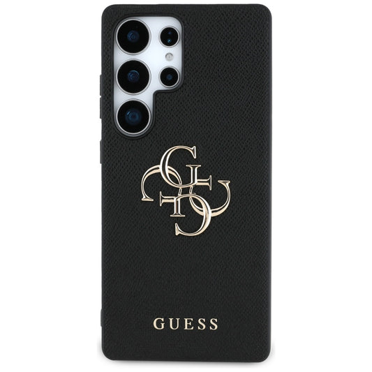 Capa para Samsung Galaxy S25 Ultra S938, Guess, 4G Grained Big and Classic Logo, Preta