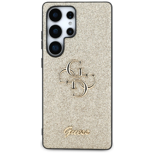Capa para Samsung Galaxy S25 Ultra S938, Guess, Glitter Big 4G Script, Dourada