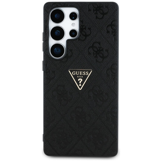 Capa para Samsung Galaxy S25 Ultra S938, Guess, Grained Hot Stamp 4G Triangle, Preta