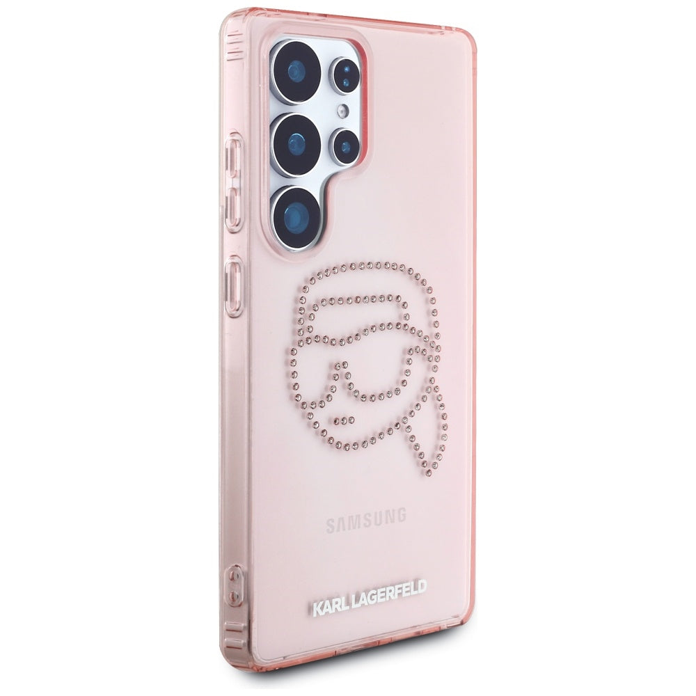 Capa para Samsung Galaxy S25 Ultra S938, Karl Lagerfeld, IML Luxury Karl's Head, Rosa