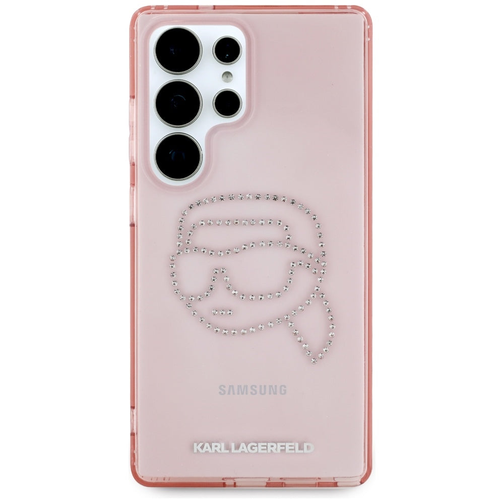 Capa para Samsung Galaxy S25 Ultra S938, Karl Lagerfeld, IML Luxury Karl's Head, Rosa