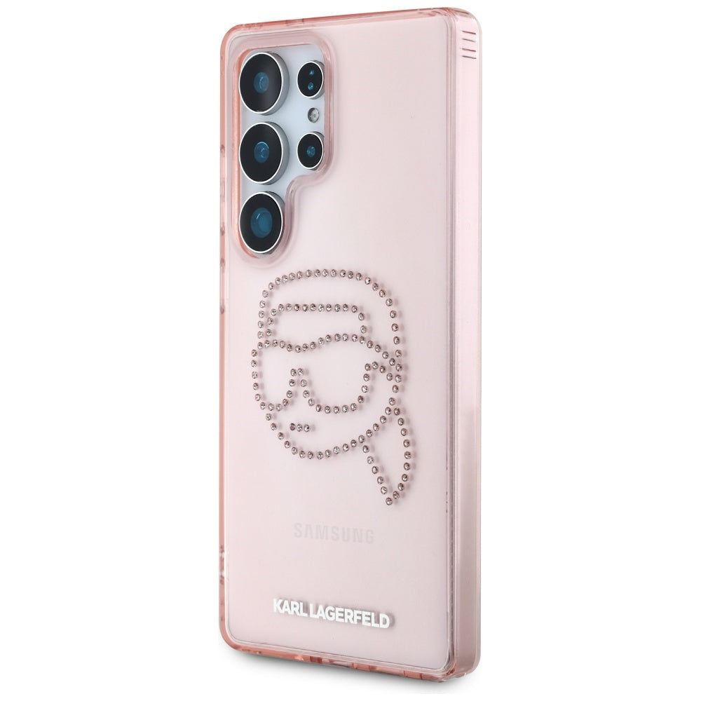 Capa para Samsung Galaxy S25 Ultra S938, Karl Lagerfeld, IML Luxury Karl's Head, Rosa