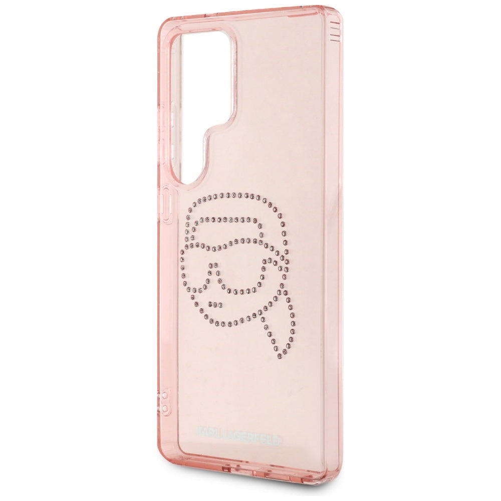 Capa para Samsung Galaxy S25 Ultra S938, Karl Lagerfeld, IML Luxury Karl's Head, Rosa