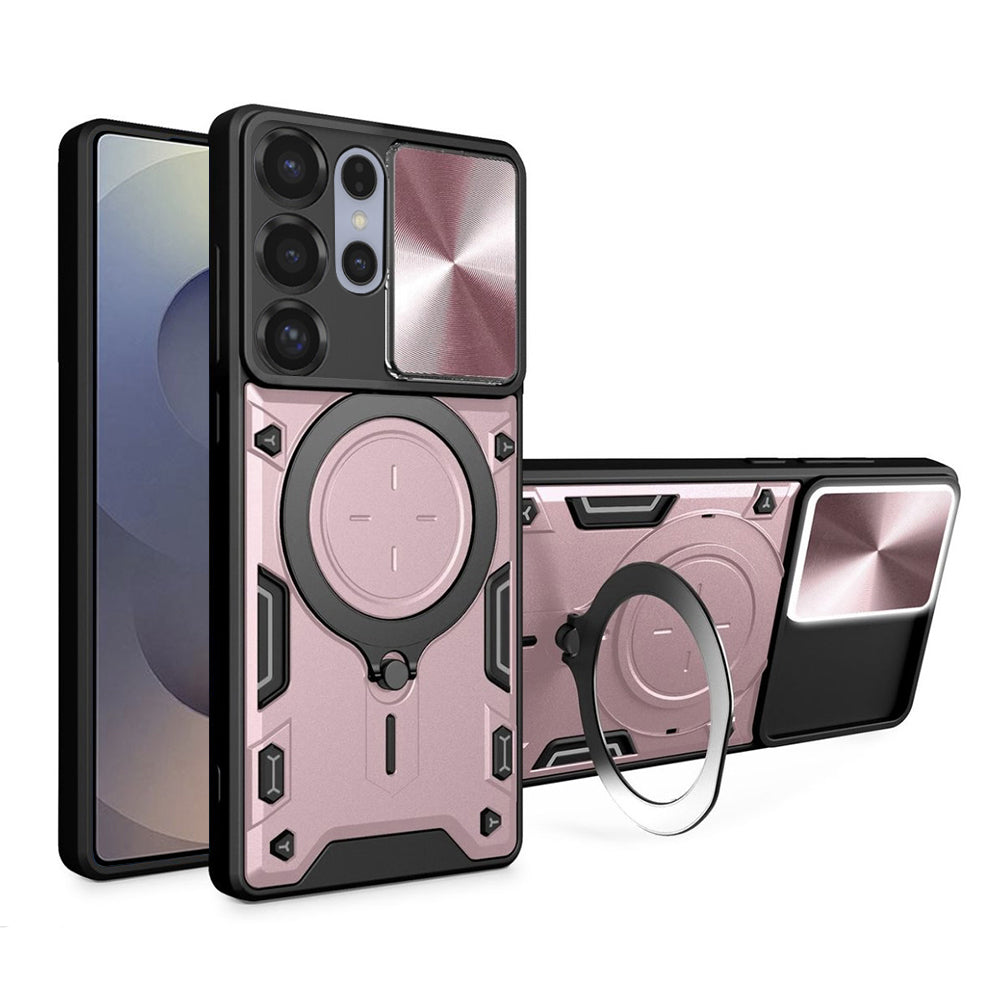 Capa para Samsung Galaxy S25 Ultra S938, Techsuit, CamGuard Pro, Rosa Dourado
