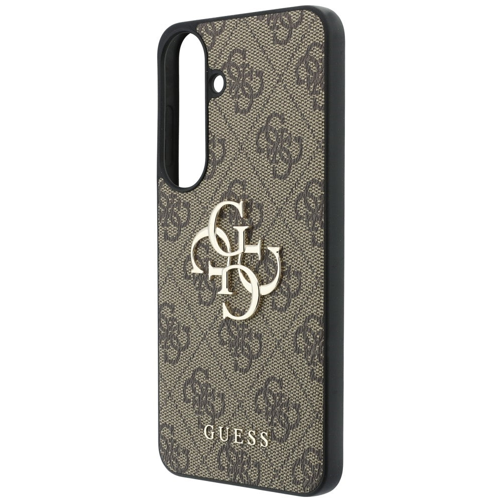 Capa para Samsung Galaxy S26 FE S741, Guess, Logótipo Metálico 4G, Castanha