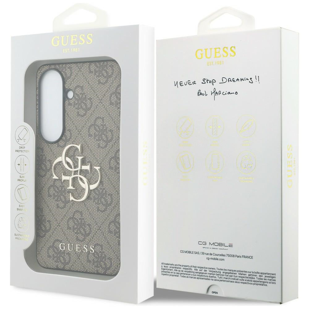 Capa para Samsung Galaxy S26 S942, Guess, 4G Big Logo, Castanho