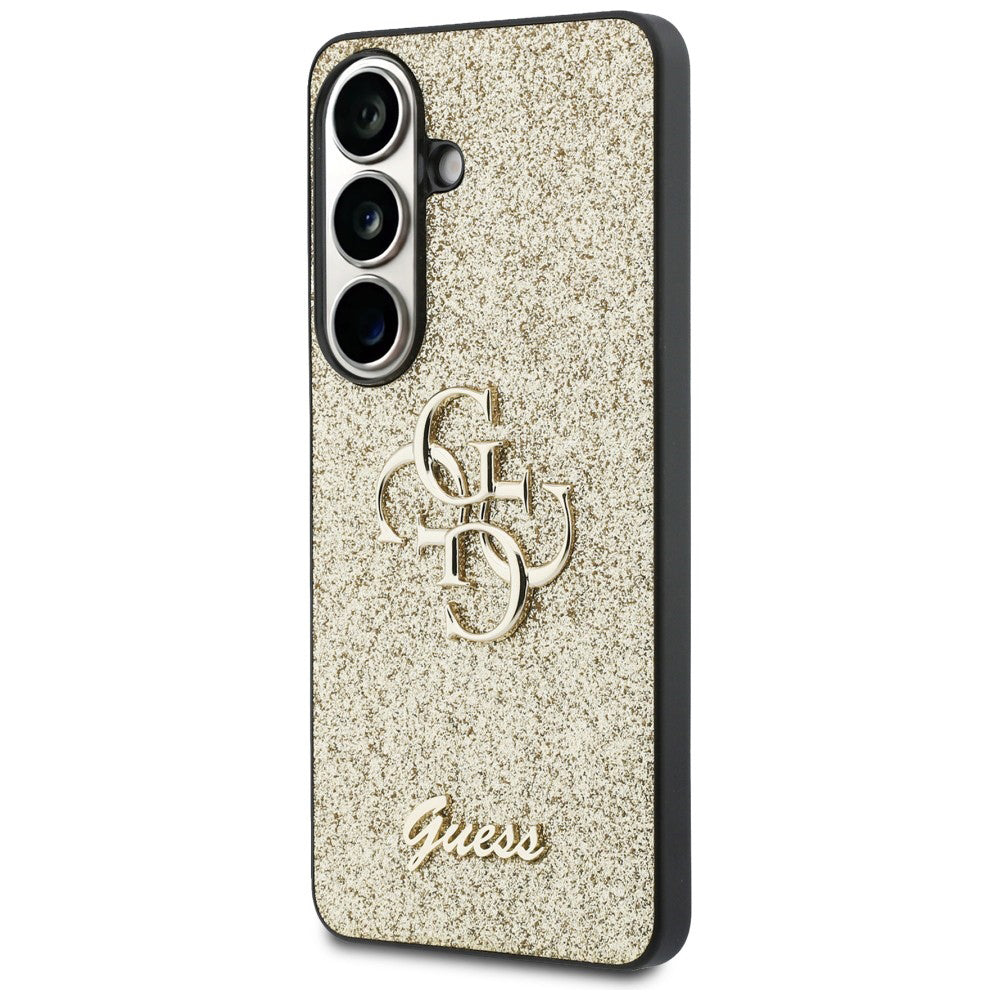 Capa para Samsung Galaxy S26 S942, Guess, Fixed Glitter Big 4G Metal Frame, Dourada