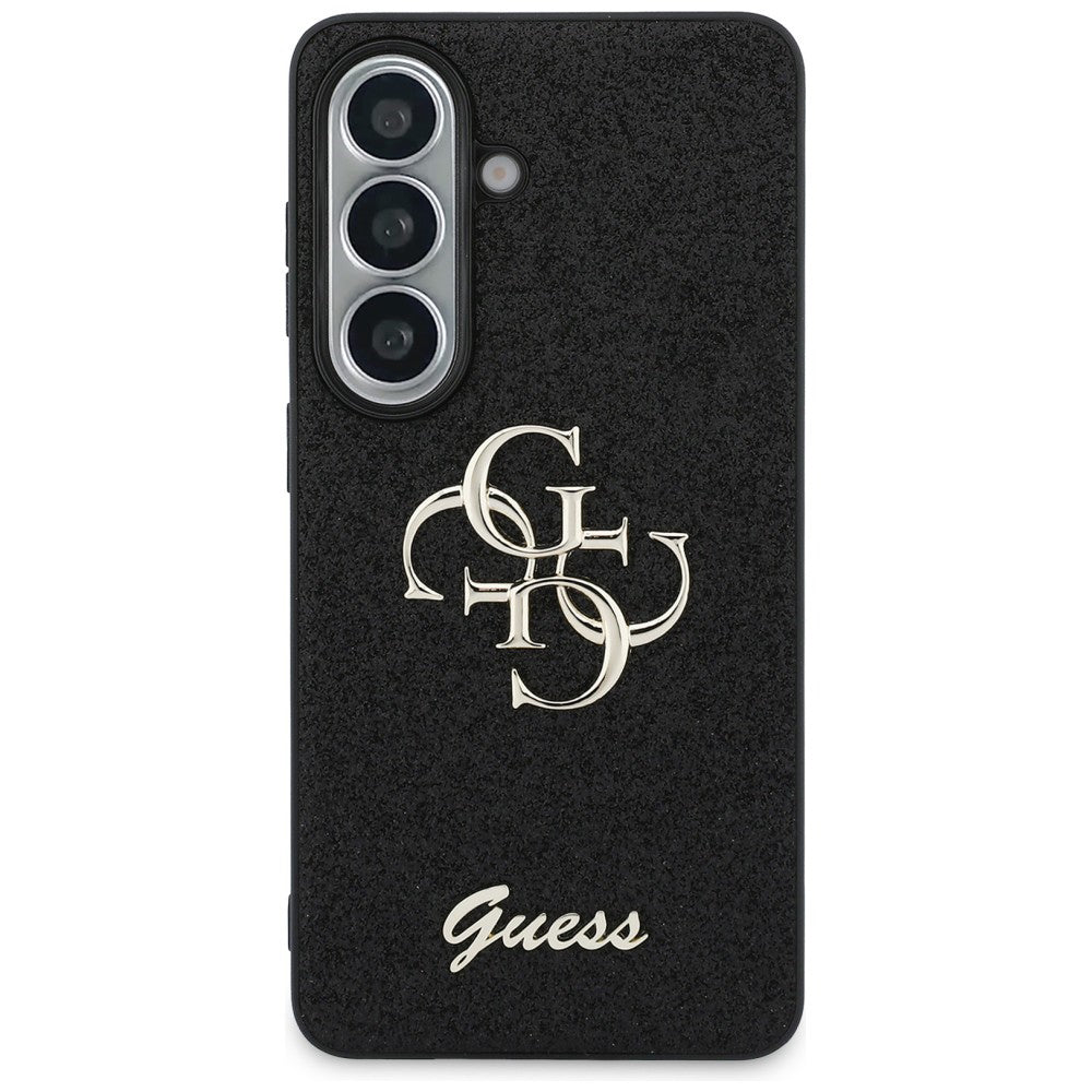 Capa para Samsung Galaxy S26 S942, Guess, Fixed Glitter Big 4G Metal Frame, Preta