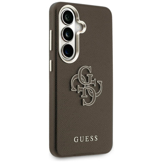 Capa para Samsung Galaxy S26 S942, Guess, 4G Grained Big and Classic Logo, Castanho