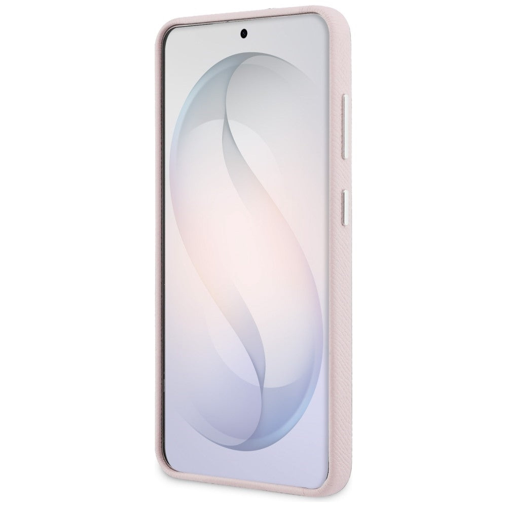 Capa para Samsung Galaxy S26 S942, Karl Lagerfeld, Logotipo de Resina Assinatura, Rosa