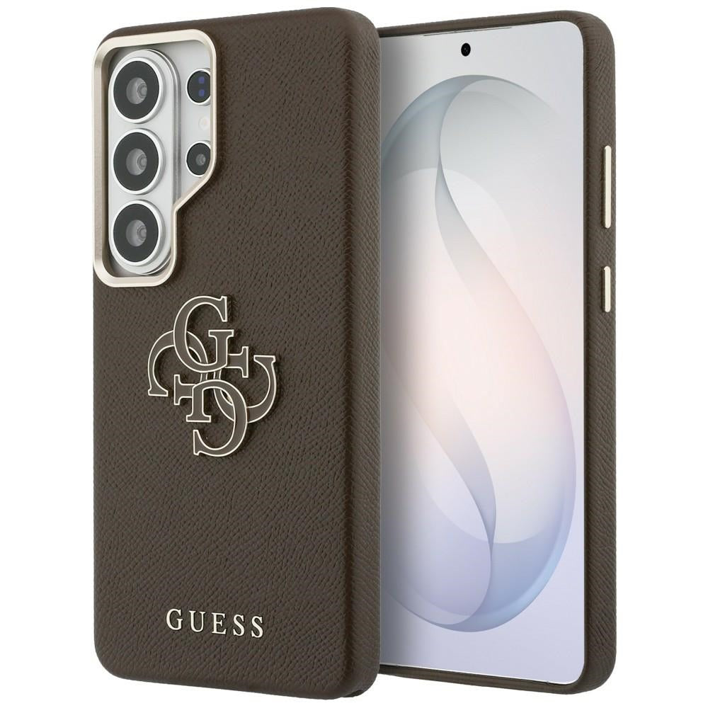 Capa para Samsung Galaxy S26 Ultra S948, Guess, 4G Grained Big and Classic Logo, Castanho