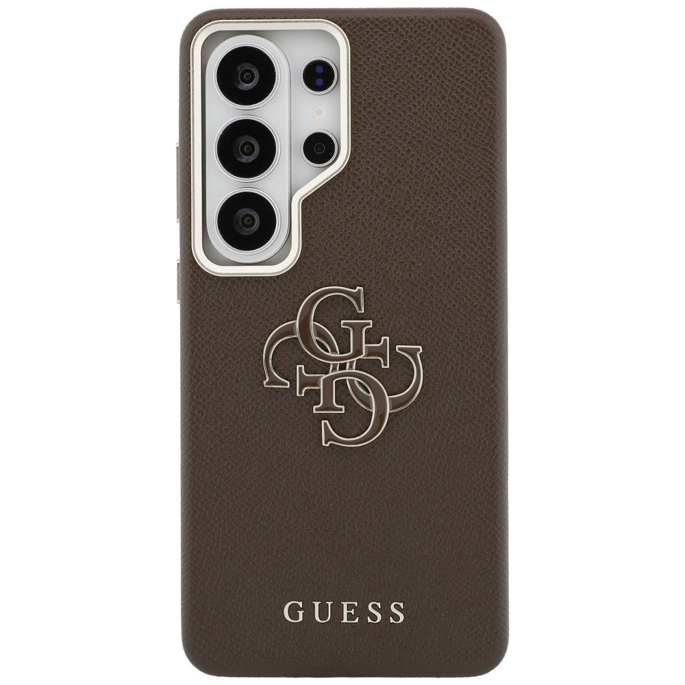 Capa para Samsung Galaxy S26 Ultra S948, Guess, 4G Grained Big and Classic Logo, Castanho
