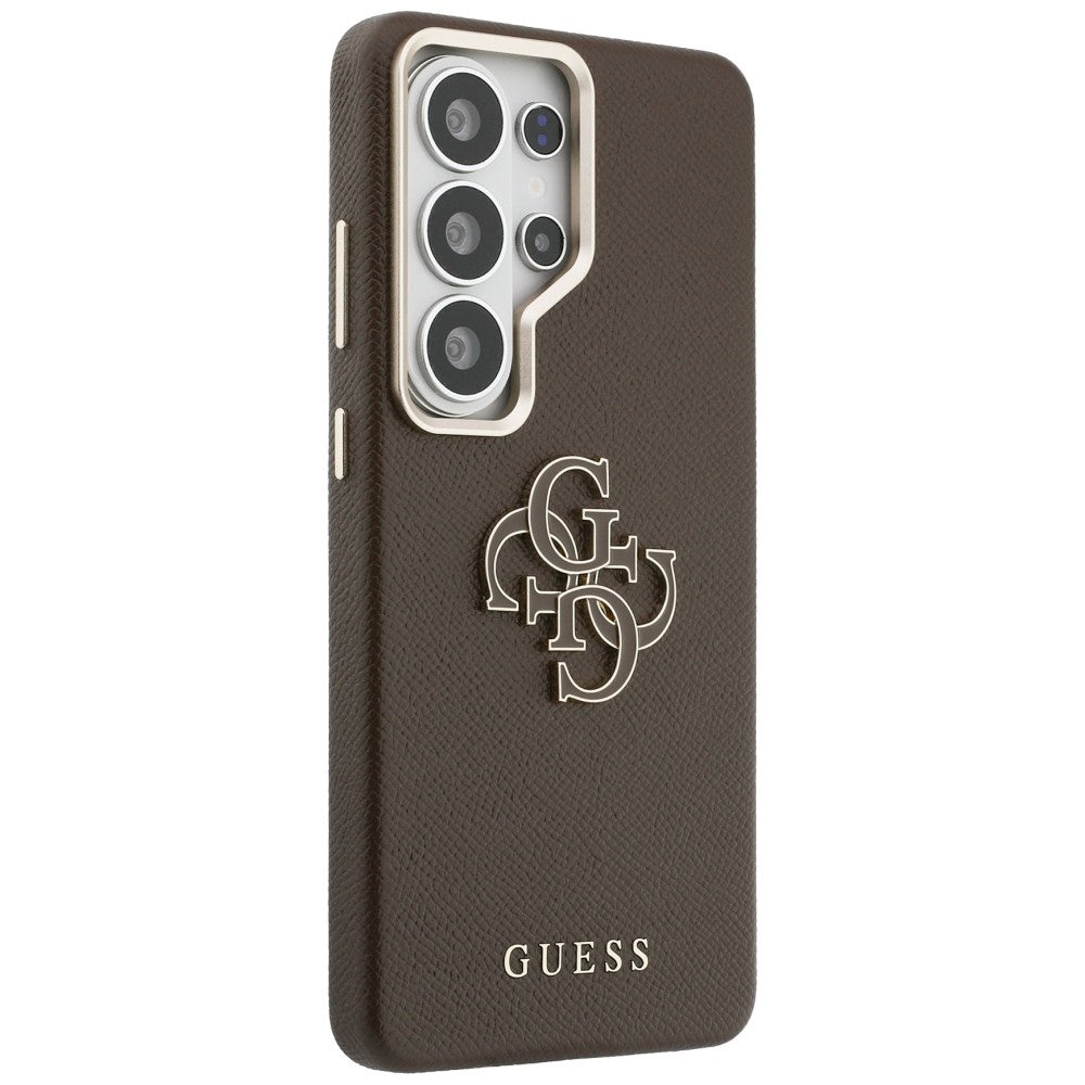 Capa para Samsung Galaxy S26 Ultra S948, Guess, 4G Grained Big and Classic Logo, Castanho