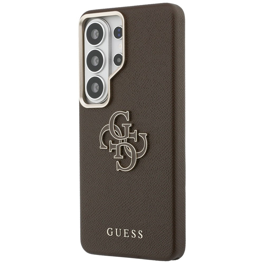 Capa para Samsung Galaxy S26 Ultra S948, Guess, 4G Grained Big and Classic Logo, Castanho