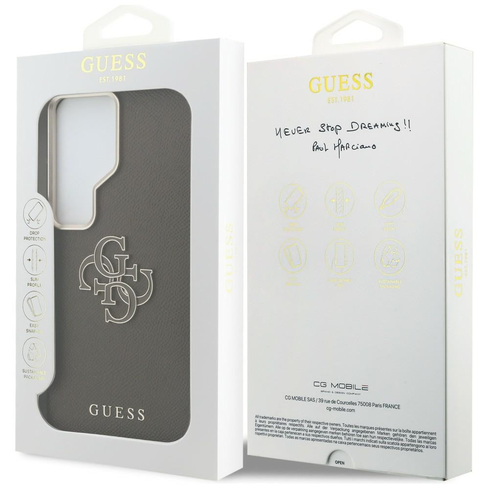 Capa para Samsung Galaxy S26 Ultra S948, Guess, 4G Grained Big and Classic Logo, Castanho