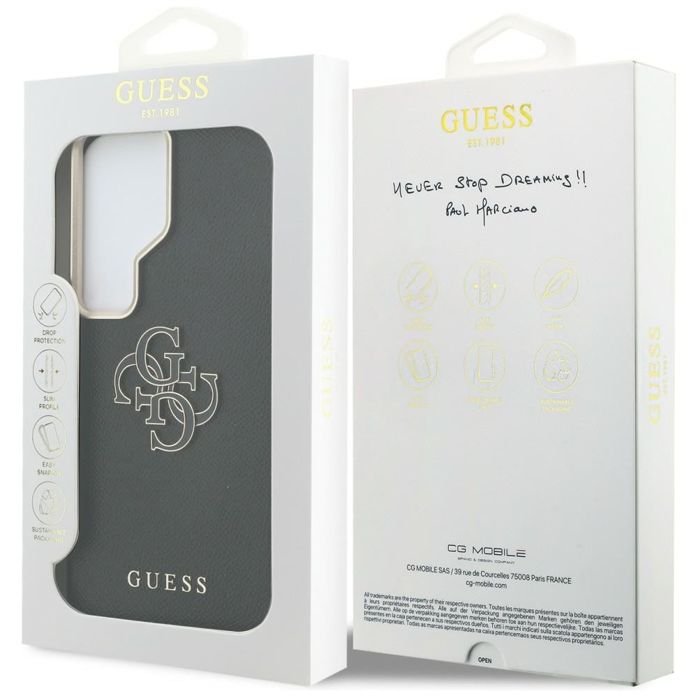Capa para Samsung Galaxy S26 Ultra S948, Guess, 4G Grained Big and Classic Logo, Preta