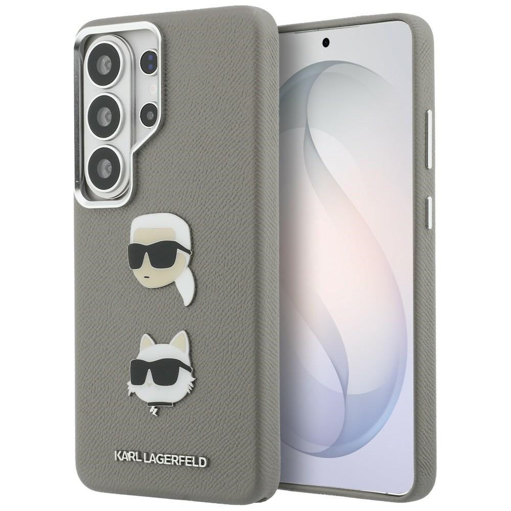Capa para Samsung Galaxy S26 Ultra S948, Karl Lagerfeld, Saffiano Karl & Choupette's Head Pin, Cinza