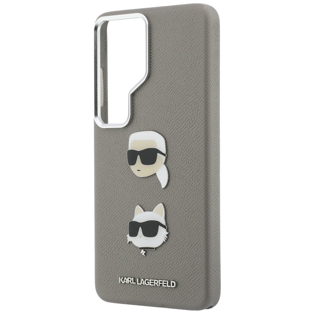 Capa para Samsung Galaxy S26 Ultra S948, Karl Lagerfeld, Saffiano Karl & Choupette's Head Pin, Cinza