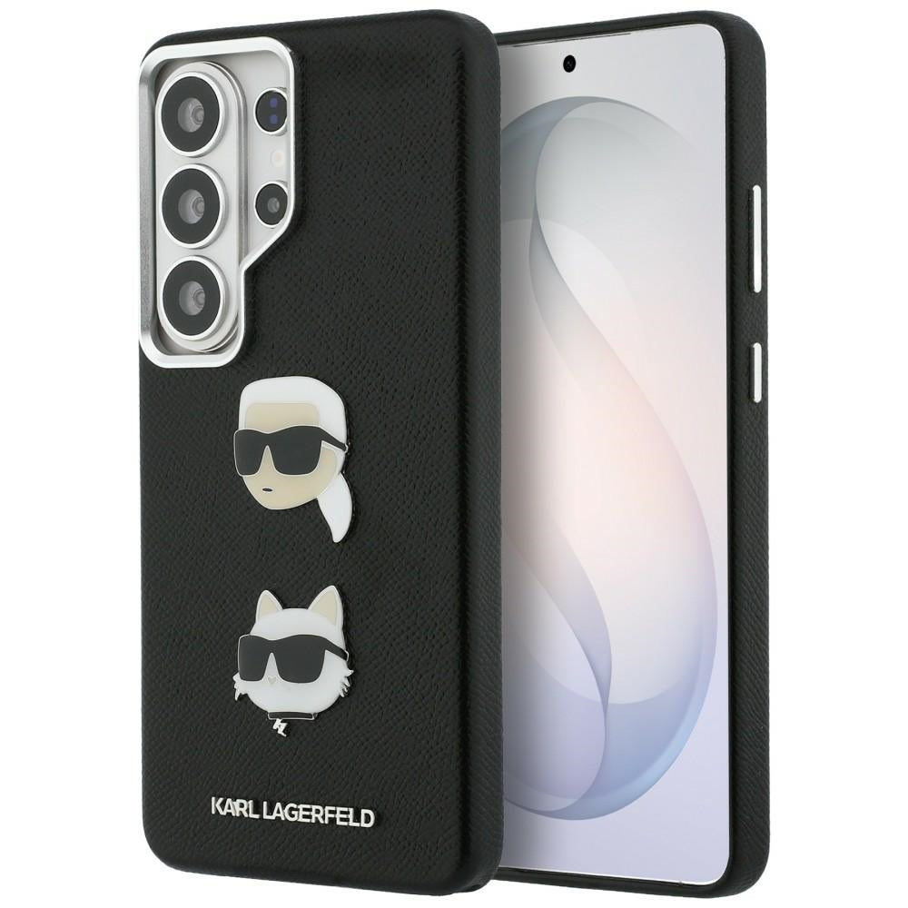 Capa para Samsung Galaxy S26 Ultra S948, Karl Lagerfeld, Saffiano Karl & Choupette's Head Pin, Preta