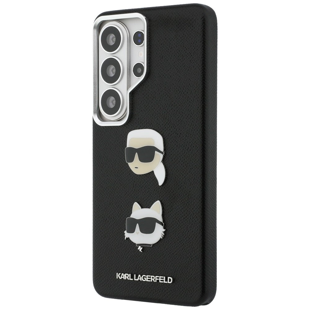 Capa para Samsung Galaxy S26 Ultra S948, Karl Lagerfeld, Saffiano Karl & Choupette's Head Pin, Preta