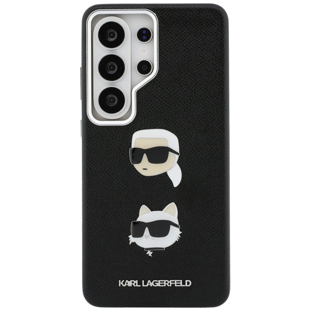 Capa para Samsung Galaxy S26 Ultra S948, Karl Lagerfeld, Saffiano Karl & Choupette's Head Pin, Preta