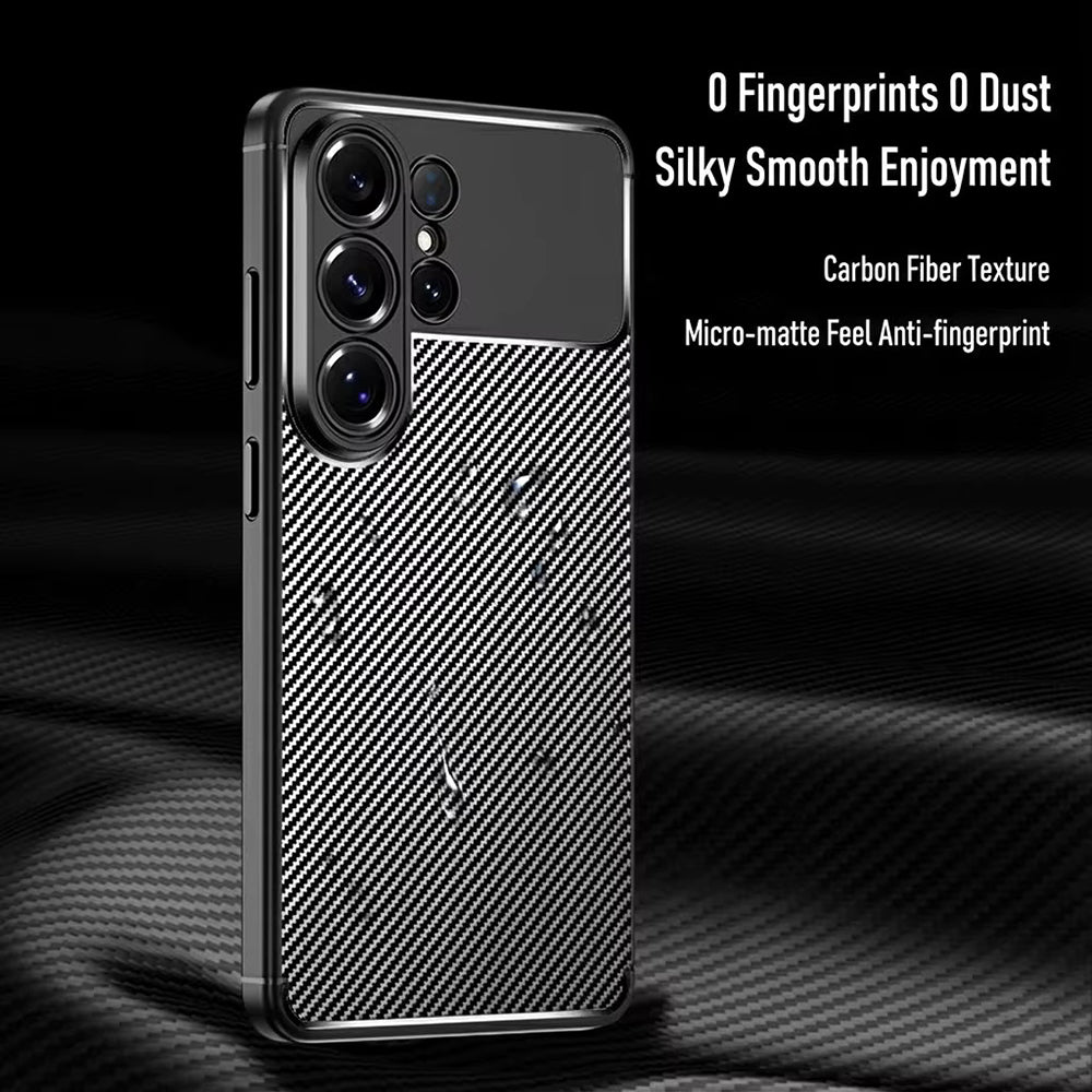 Case for Samsung Galaxy S26 Ultra S948, Techsuit, CarbonFiber, Black