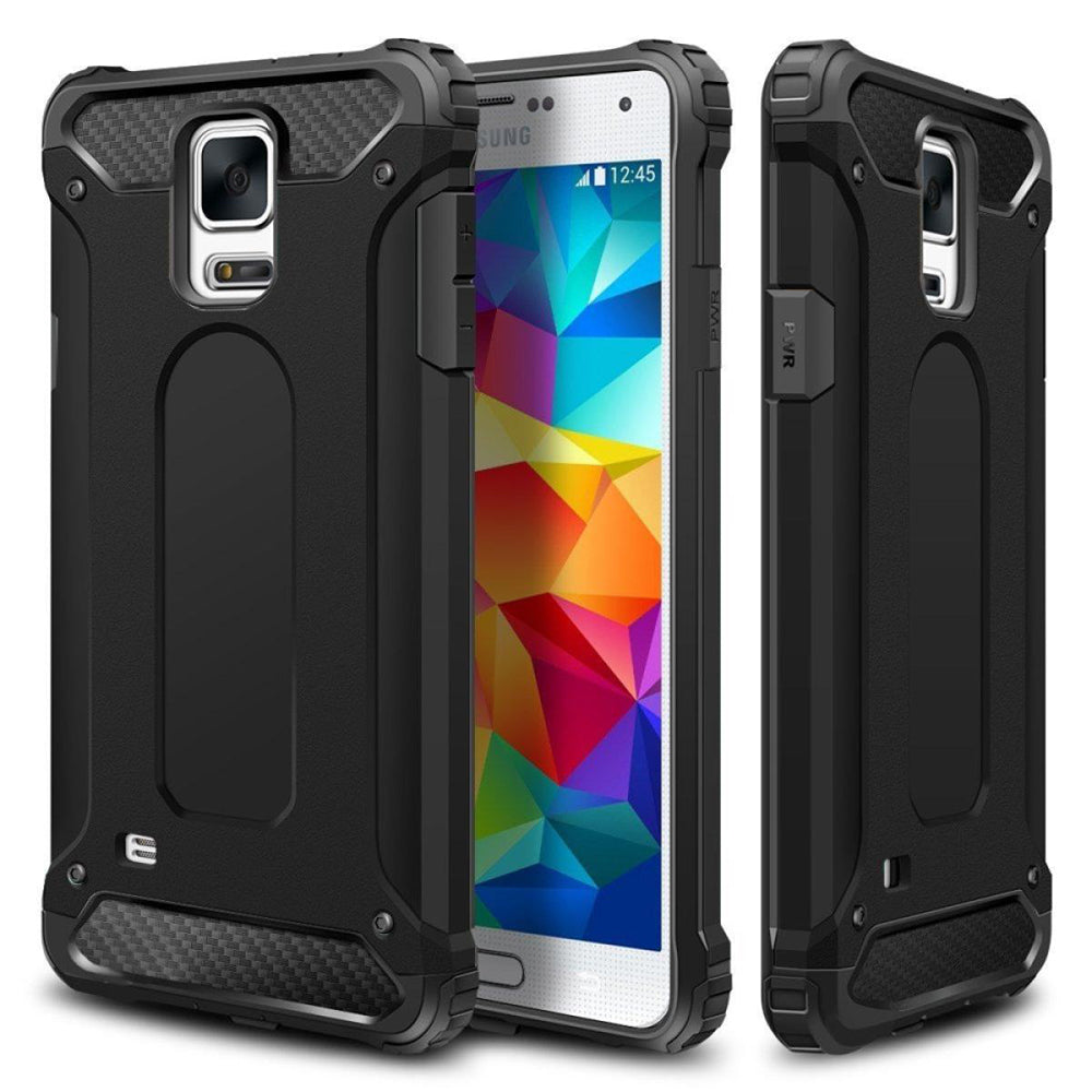 Capa para Samsung Galaxy S5 G900, Techsuit, Hybrid Armor, Preta