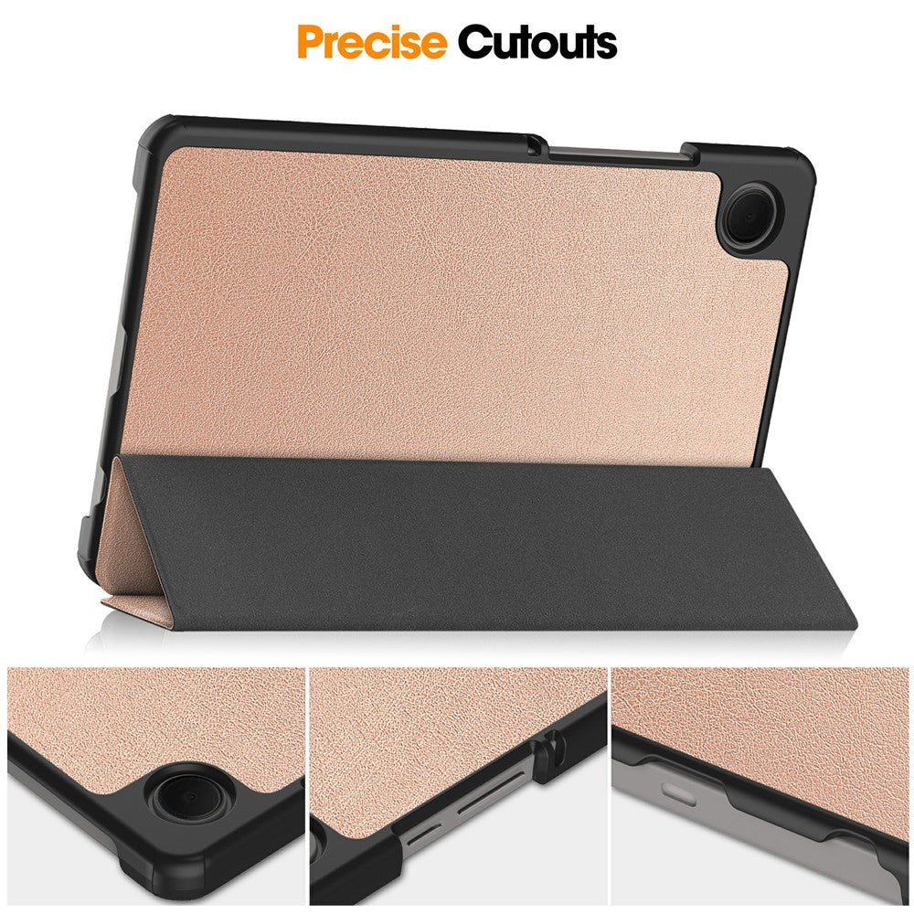 Capa para Samsung Galaxy Tab A11 / Tab A9, Techsuit, FoldPro, Rosa Dourado