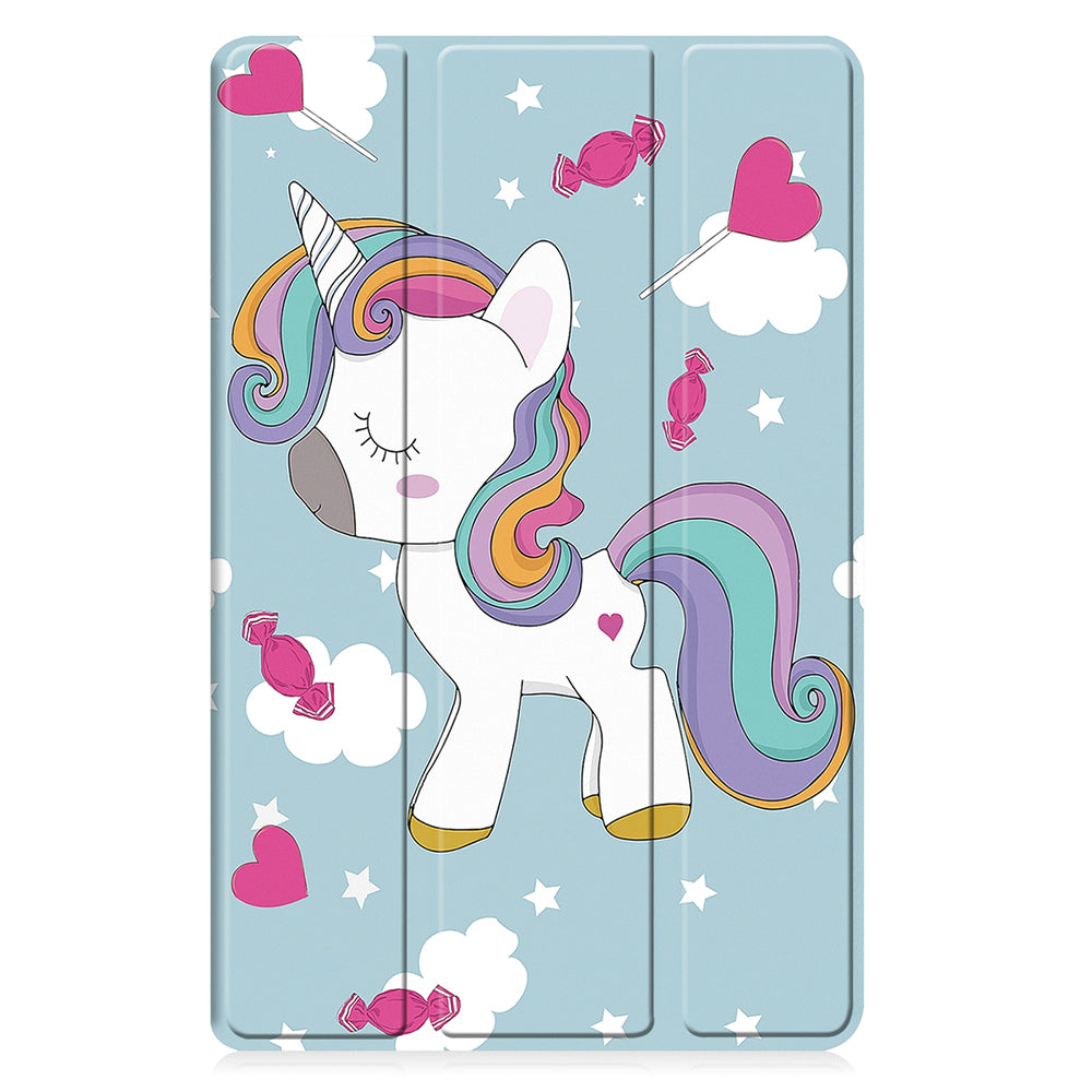 Capa para Samsung Galaxy Tab A9+, Techsuit, FoldPro Unicorn, Multicolor