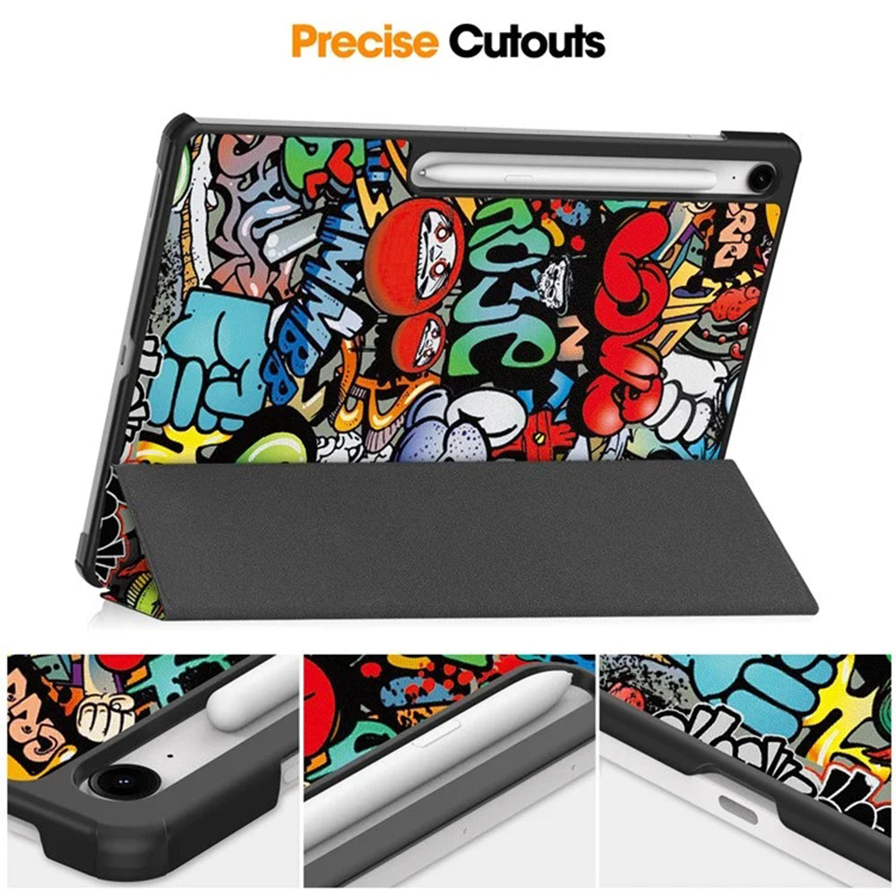 Capa para Samsung Galaxy Tab S10 FE+, Techsuit, FoldPro Urban Vibe, Multicolor