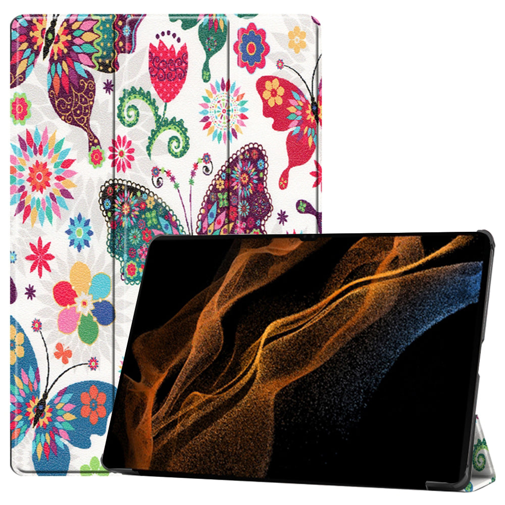 Capa para Samsung Galaxy Tab S10 Ultra / Tab S9 Ultra / Tab S8 Ultra, Techsuit, FoldPro Butterfly, Multicolor