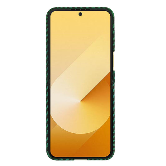 Case for Samsung Galaxy Z Flip7 FE F761 / Z Flip6 F741, Techsuit, Carbonite FiberShell, Green