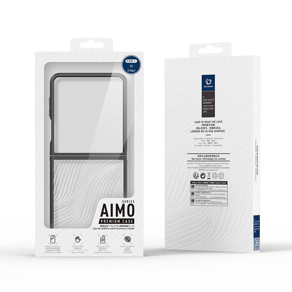 Capa para Samsung Galaxy Z Flip7 F766, DUX DUCIS, Aimo, Preta