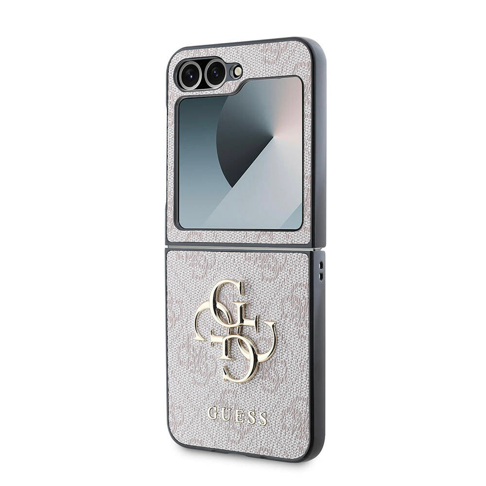 Capa para Samsung Galaxy Z Flip7 F766, Guess, Logo Metal 4G, Preta