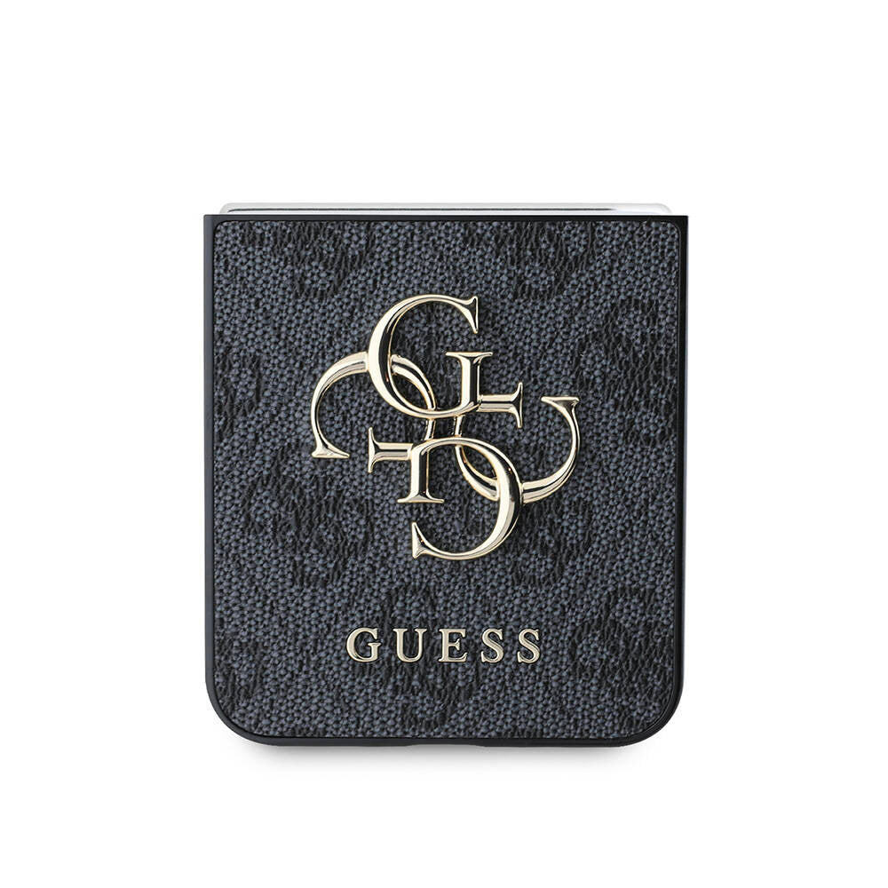 Capa para Samsung Galaxy Z Flip7 F766, Guess, Logo Metal 4G, Preta