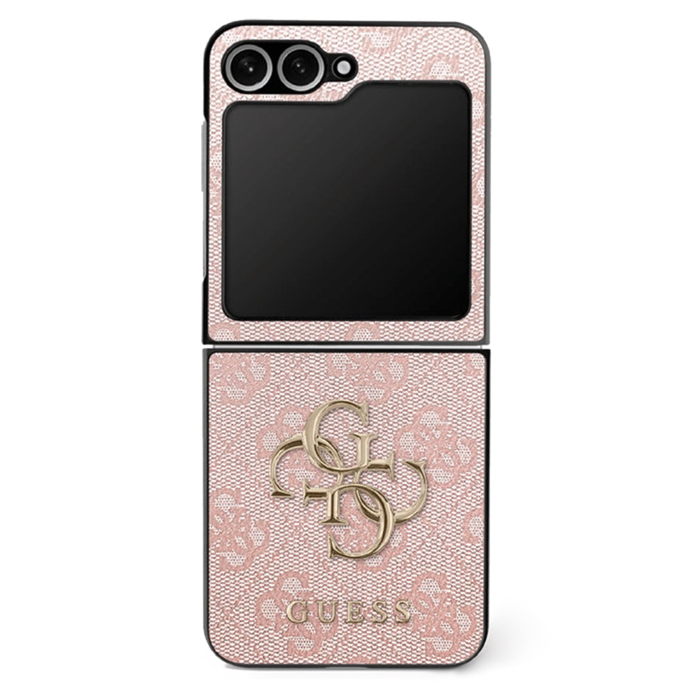 Capa para Samsung Galaxy Z Flip7 F766, Guess, Logo Metal 4G, Rosa