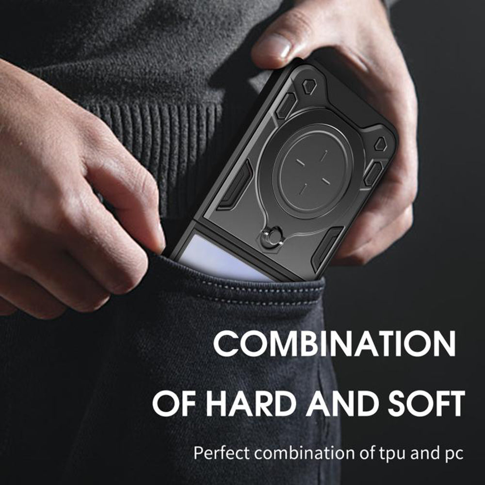Capa para Samsung Galaxy Z Flip7 F766, Techsuit, CamGuard Pro, Vermelha