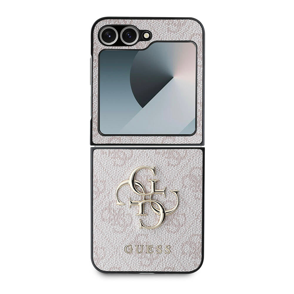 Capa para Samsung Galaxy Z Flip7 FE F761 / Z Flip6 F741, Guess, Logo Metal 4G, Rosa