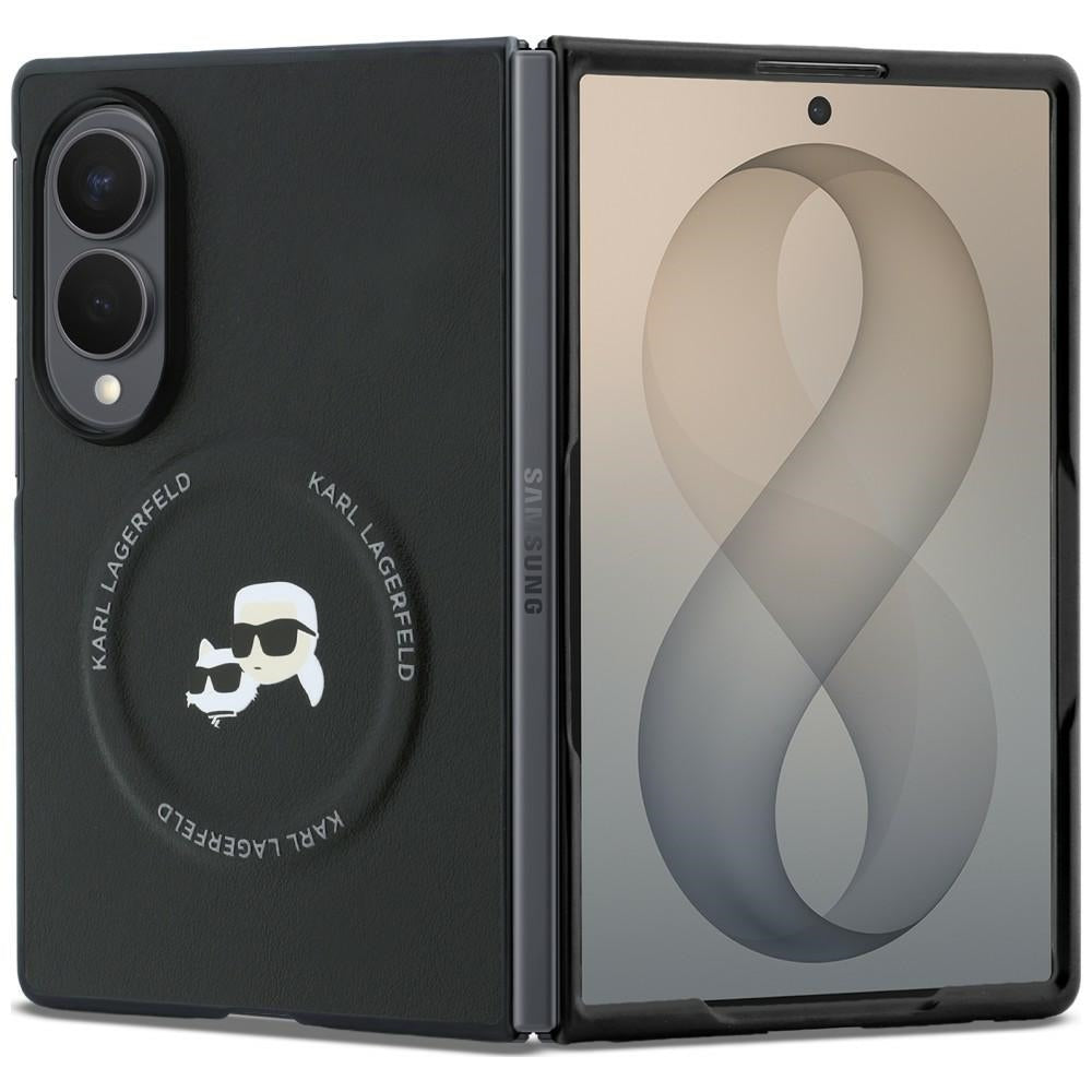Capa para Samsung Galaxy Z Fold8 F971, Karl Lagerfeld, Karl & Choupette Head Pin, Preta