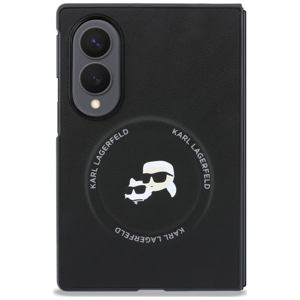 Capa para Samsung Galaxy Z Fold8 F971, Karl Lagerfeld, Karl & Choupette Head Pin, Preta