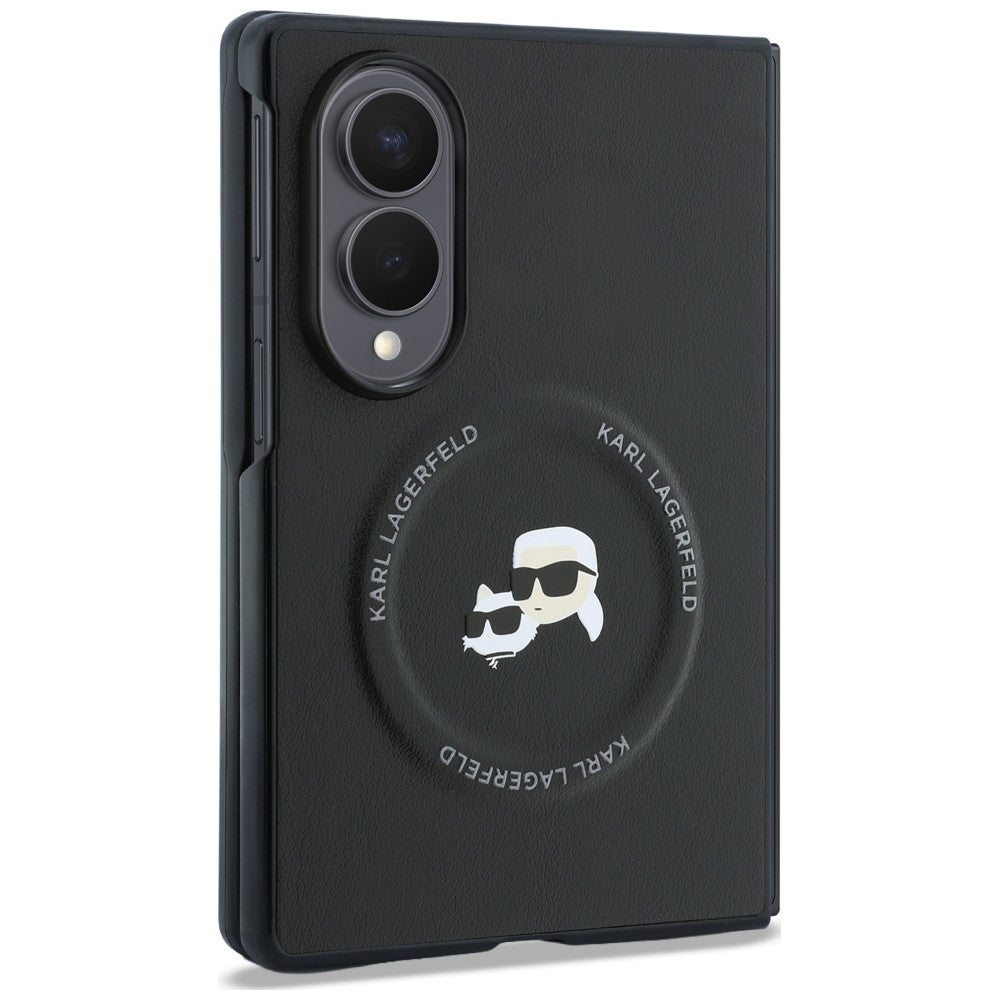 Capa para Samsung Galaxy Z Fold8 F971, Karl Lagerfeld, Karl & Choupette Head Pin, Preta