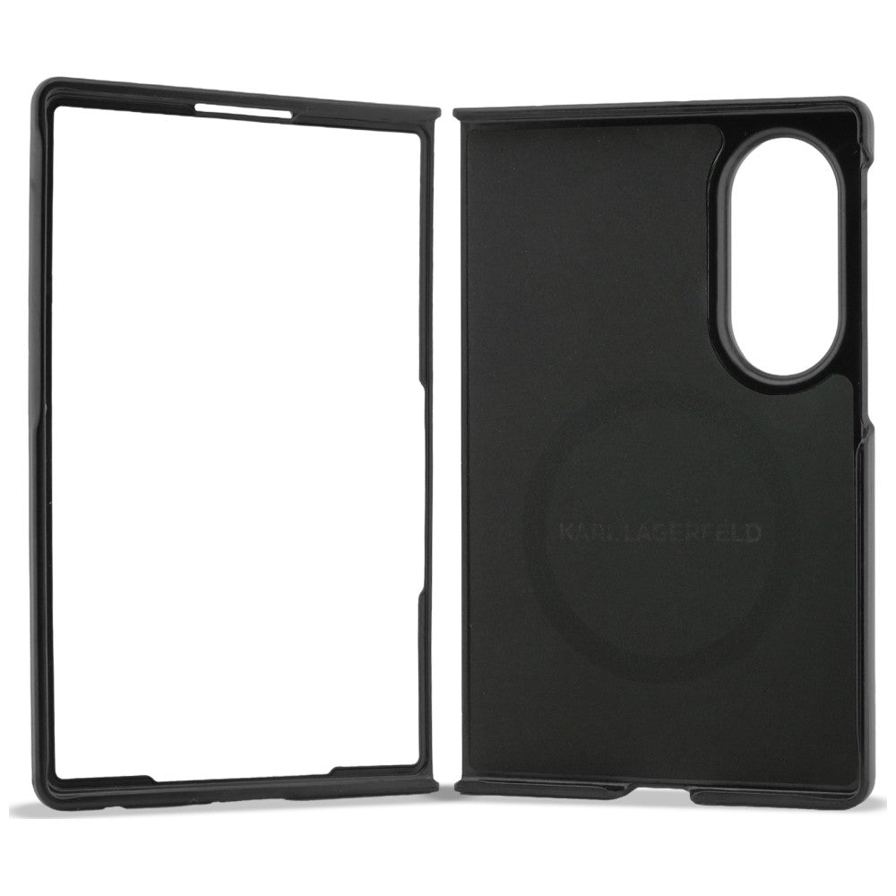 Capa para Samsung Galaxy Z Fold8 F971, Karl Lagerfeld, Karl & Choupette Head Pin, Preta