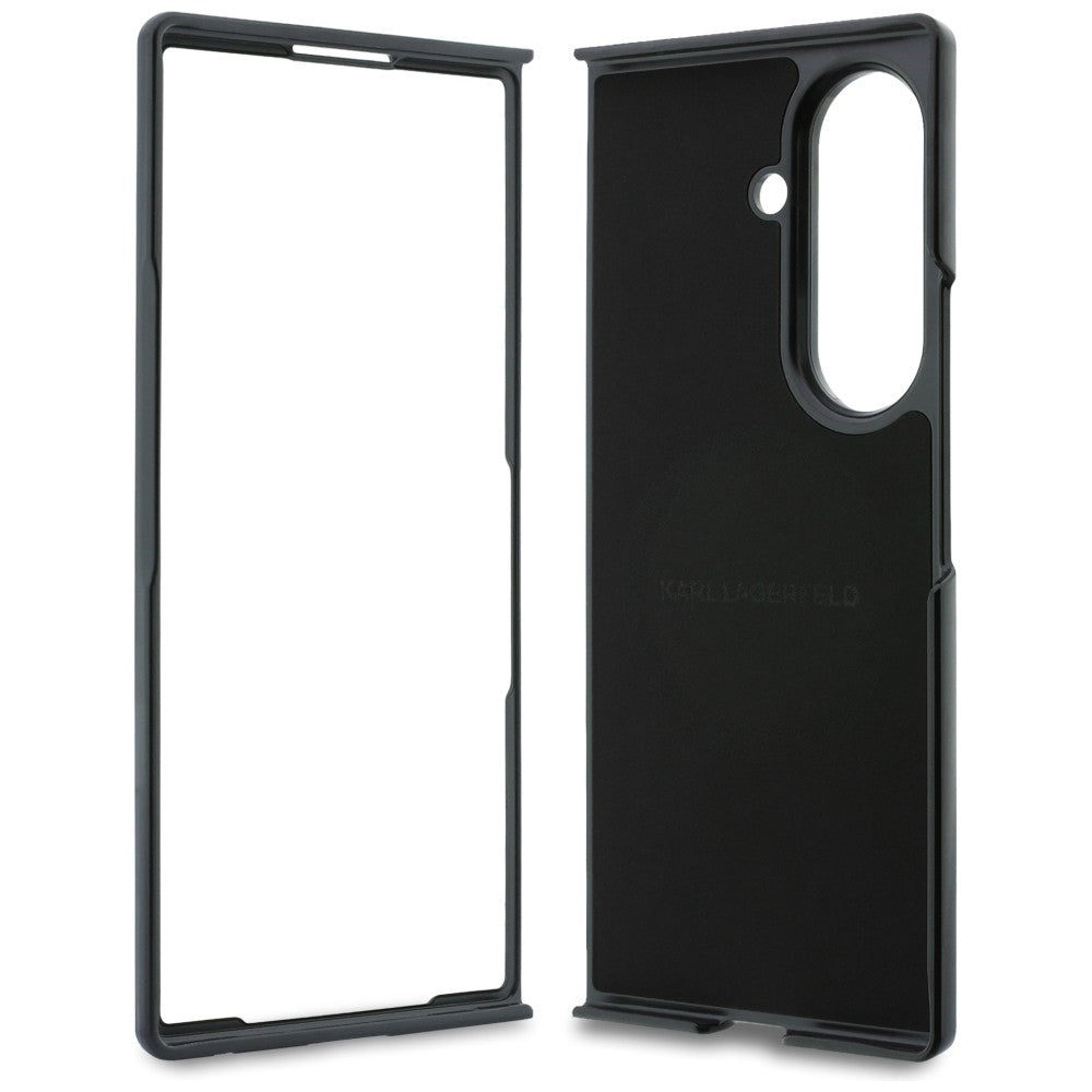 Capa para Samsung Galaxy Z Fold8 Ultra F976, Karl Lagerfeld, Karl & Choupette Head Pin, Preta