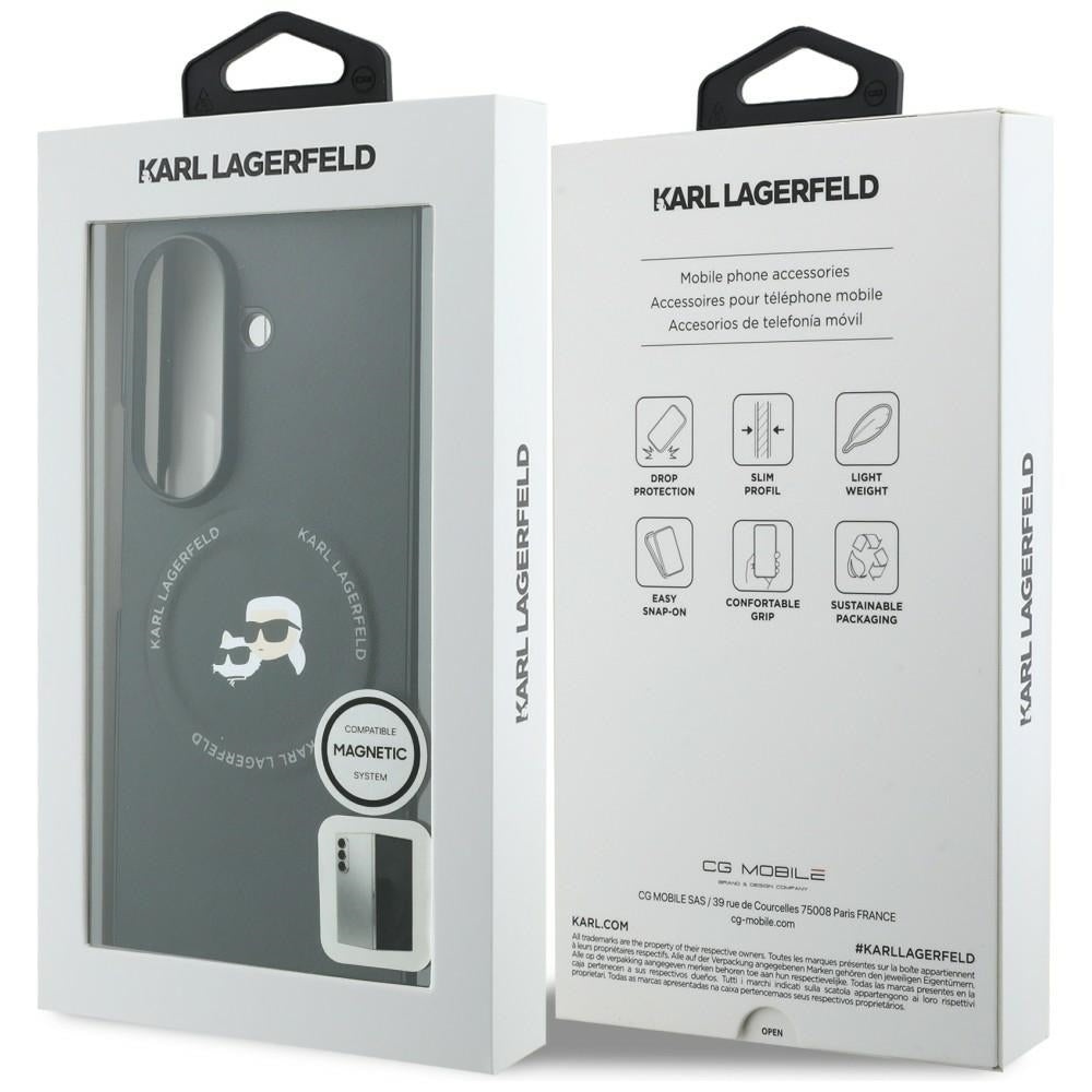 Capa para Samsung Galaxy Z Fold8 Ultra F976, Karl Lagerfeld, Karl & Choupette Head Pin, Preta