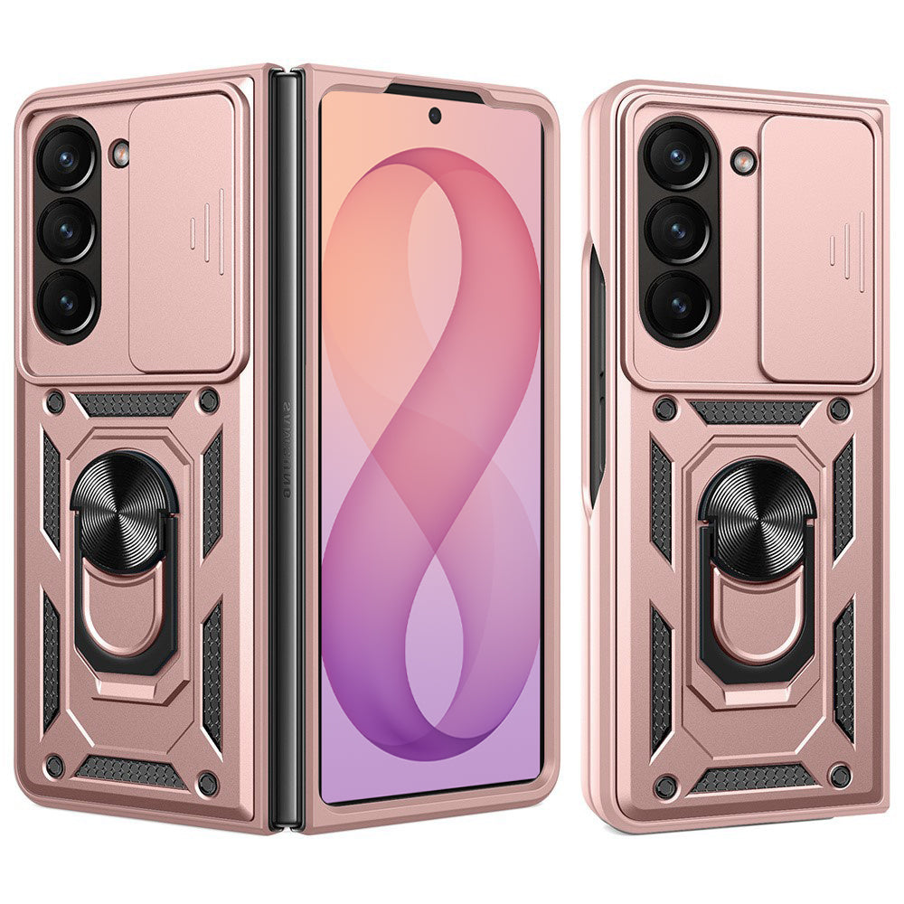 Capa para Samsung Galaxy Z Fold8 Ultra F976 / Z Fold7 F966, Techsuit, CamShield, Rosa Dourado