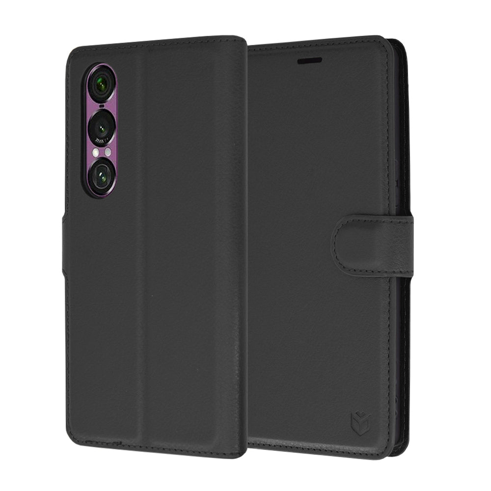 Capa para Sony Xperia 1 VI, Techsuit, Leather Folio, Preta