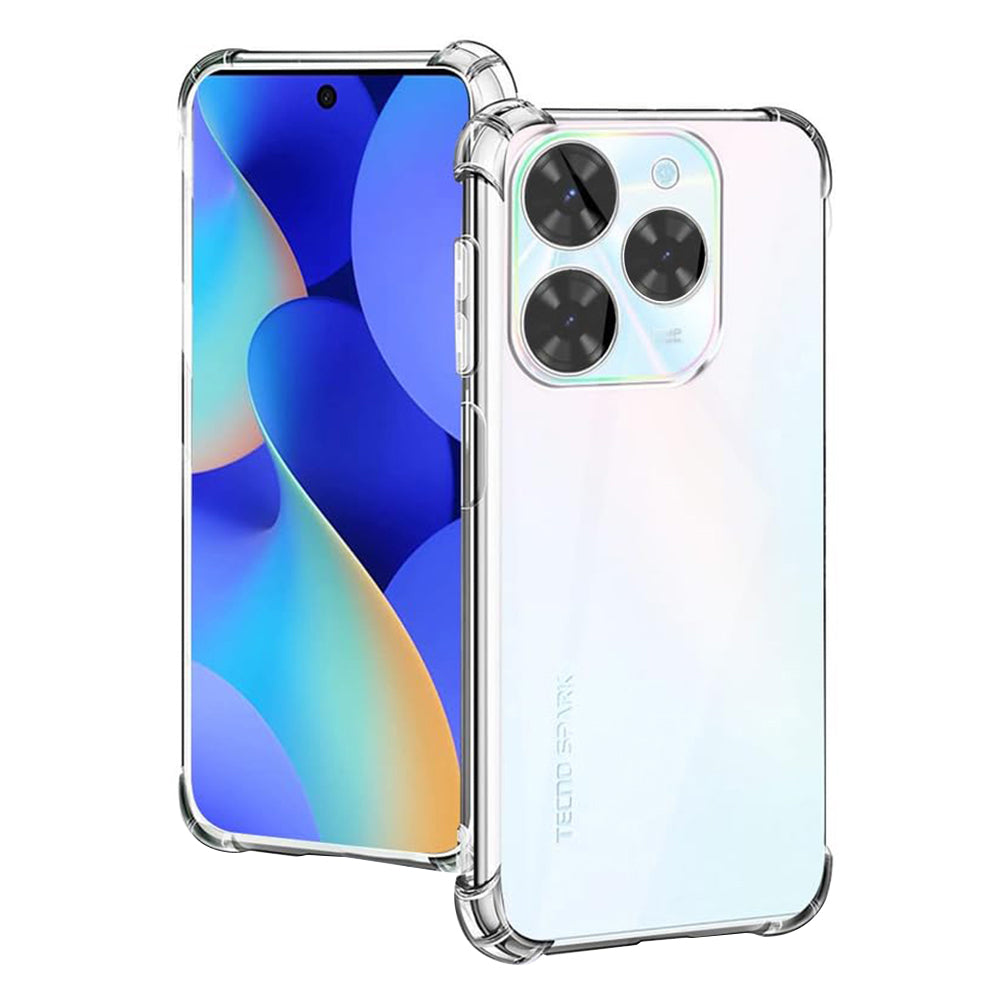 Capa para Tecno Spark 20 Pro, Techsuit, Transparente à Prova de Choques, Transparente