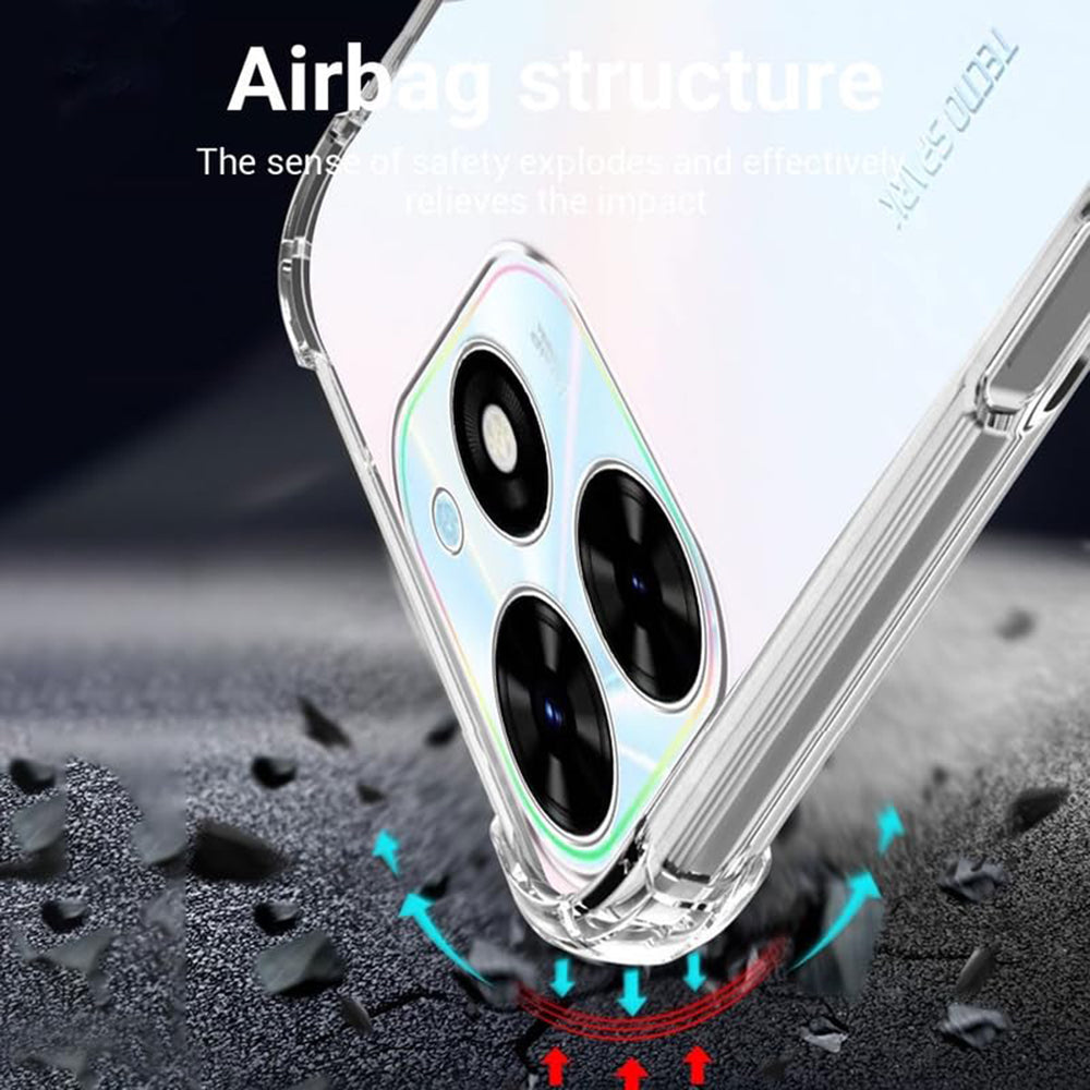 Capa para Tecno Spark 20, Techsuit, Shockproof Clear, Transparente