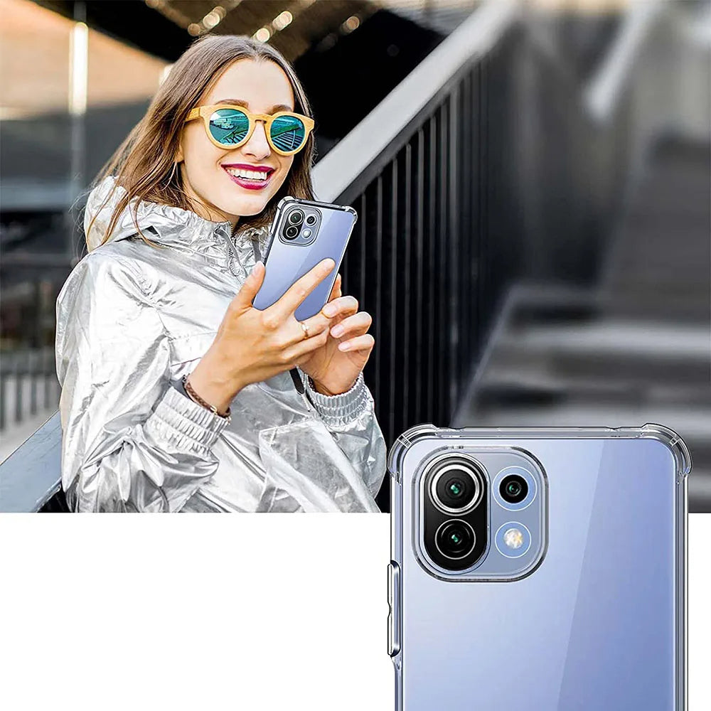 Capa para Xiaomi 11 Lite 5G NE / Mi 11 Lite 5G / 11 Lite, Techsuit, Transparente Antichoque, Transparente